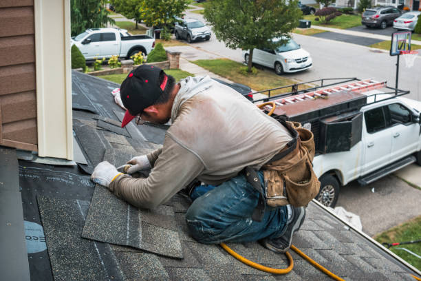 Professional Emergency Roof Repair technician working in Glouster, OH